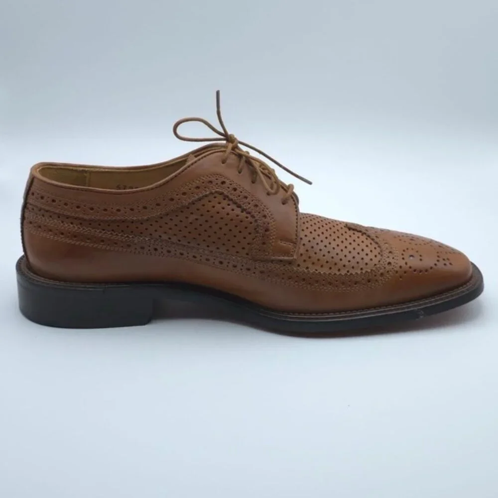 MERCANTI‎ FIORENTINI Men's Shoes 8.5M LEATHER Oxford Lace Up ITALY🇮🇹MADE 5729